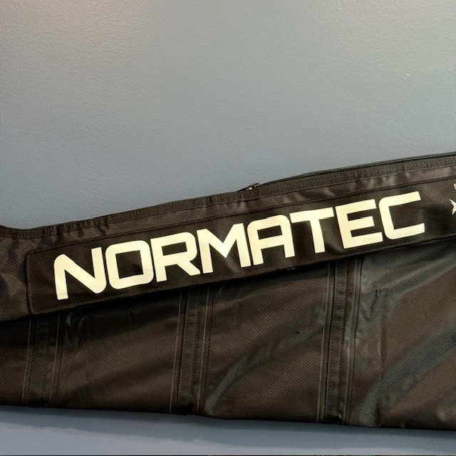Normatec compression boots that help with improving circulation and breaking down lactic acid