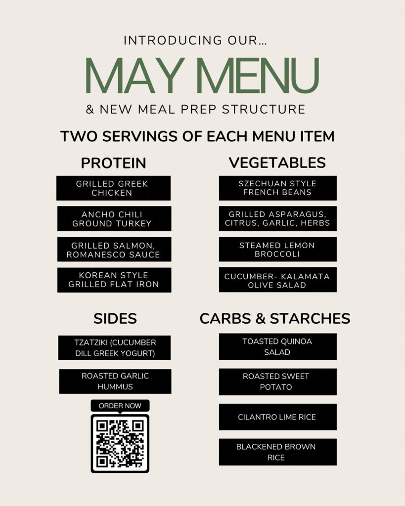 may menu food prep