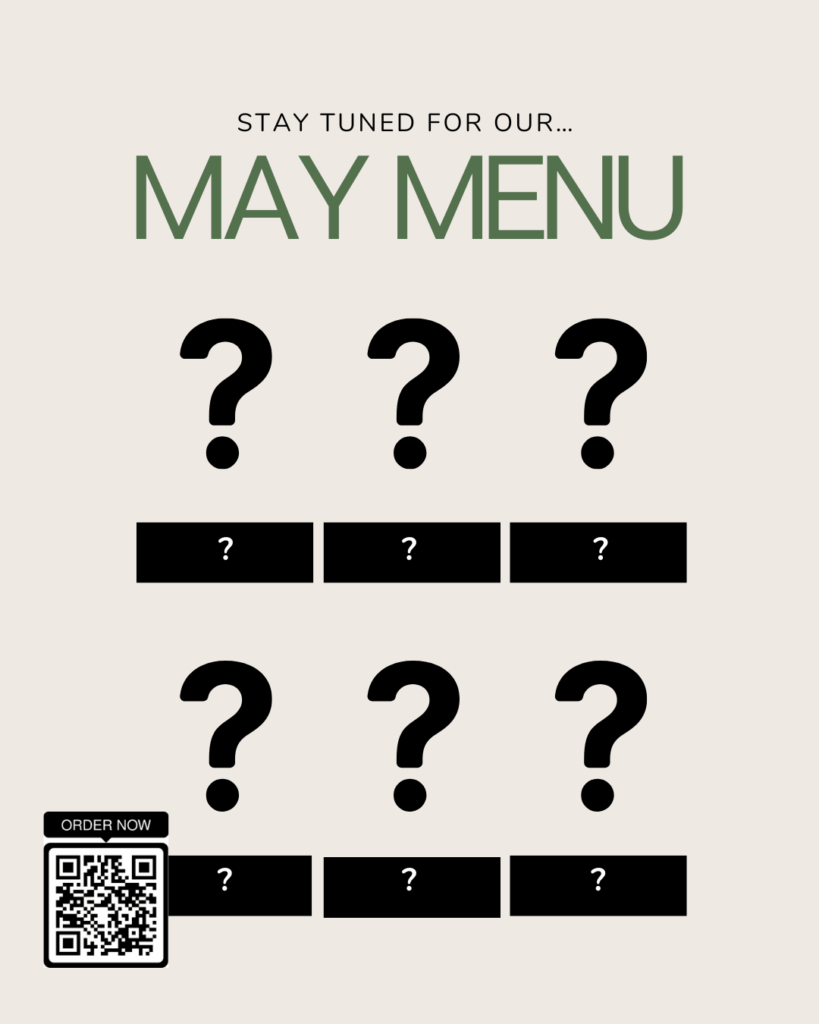May menu meal prep