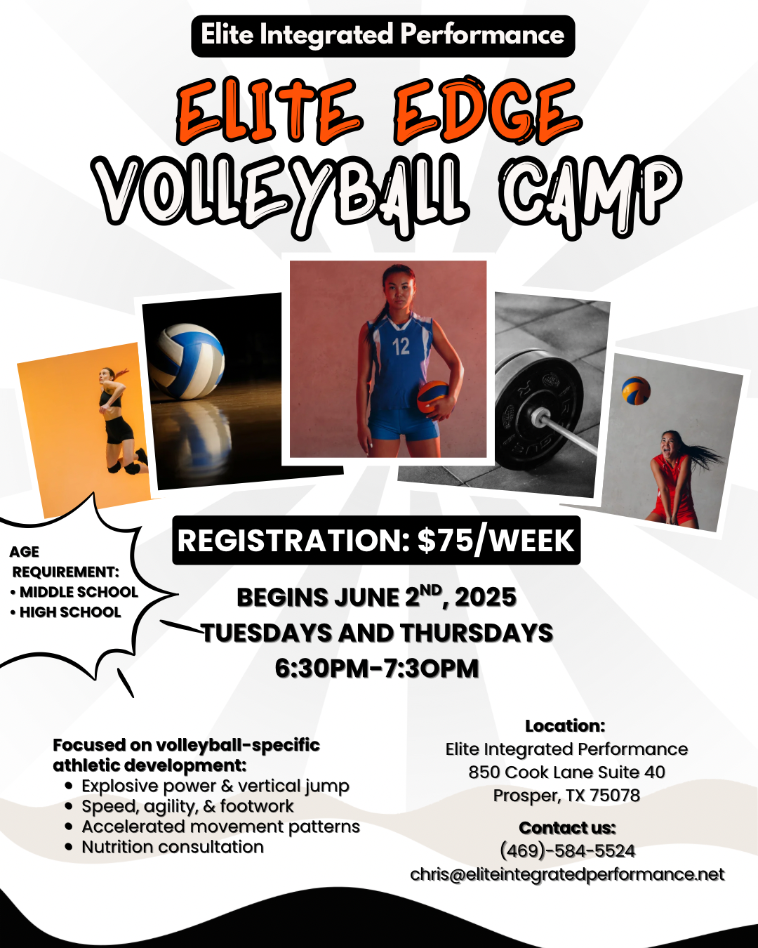 volleyball camp prosper texas, explosive movement