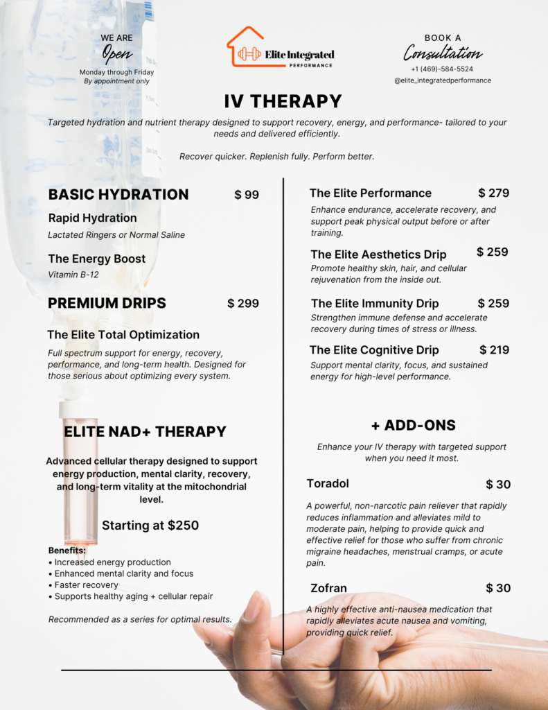 IV therapy, quick delivery, low cost, energy, immunity, health optimization