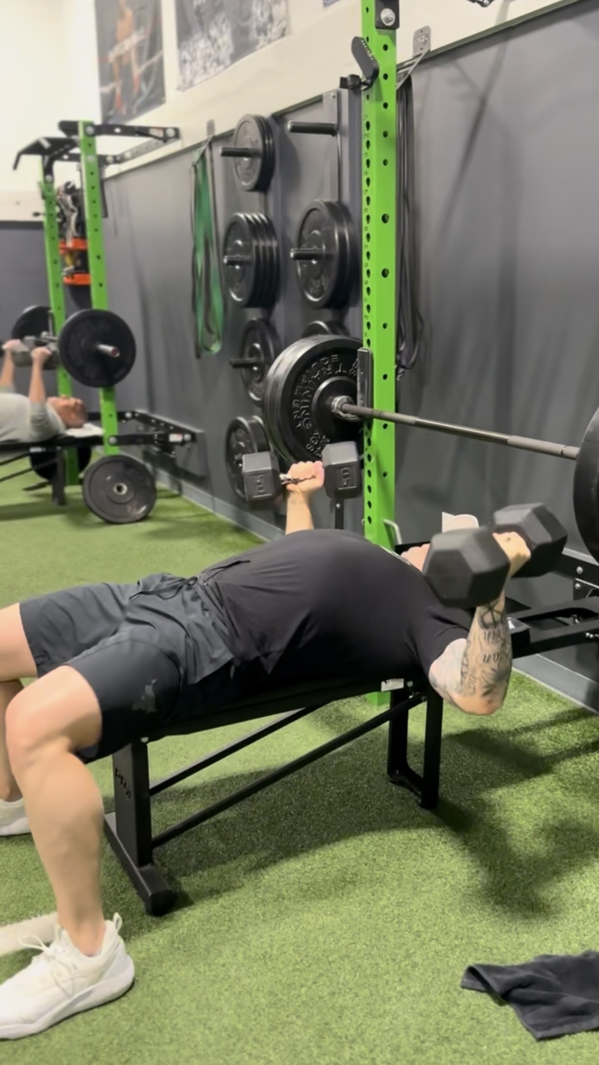 Group training, man lifting weights, strength training, lean, prosper texas, personal training