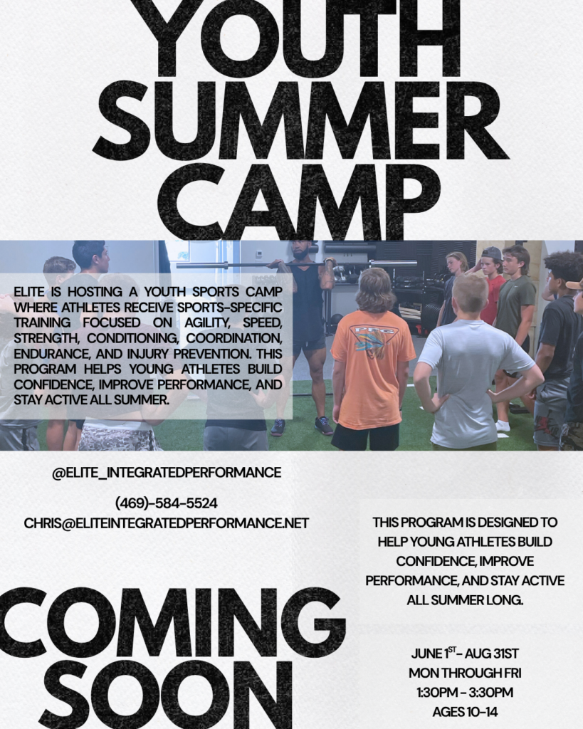 Youth Summer Camp, Prosper Texas, speed, agility, coordination, strength, performance coaching